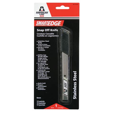 Americanline Pro 9mm Stainless Steel Snap Off Knife Blades And Knives