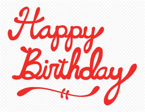 Hd Black Happy Birthday Calligraphy Text Words Png Citypng