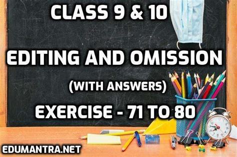 Passage And Error Correction Exercises With Omission Practice For Class 9