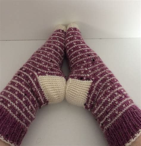 Hand Knit Fair Isle Socks Made Of An Alpaca Blend Yarn In Etsy