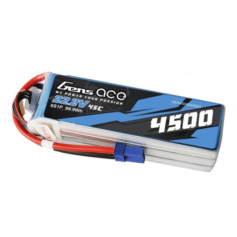 Gens Ace Mah V C S P Lipo Battery Pack With Ec Plug