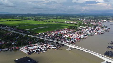 Aerial view Kuala Kurau fishing village 7711325 Stock Video at Vecteezy