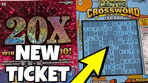 Trying Out New Tickets Catus Crossword X Arizona Lottery