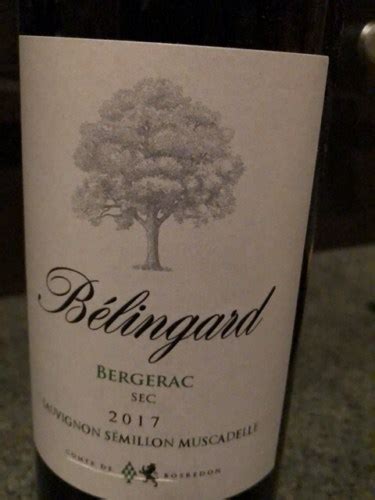 2017 Château Bélingard Bergerac Sec Vivino US