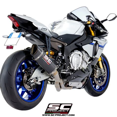 Sc Project Exhaust Yamaha Yzf R R M Sc R Silencer With De Cat Link