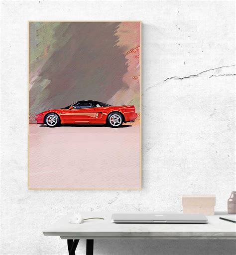 Honda Nsx Car Print Acura Nsx Car Poster Jdm Car Wall Art Etsy