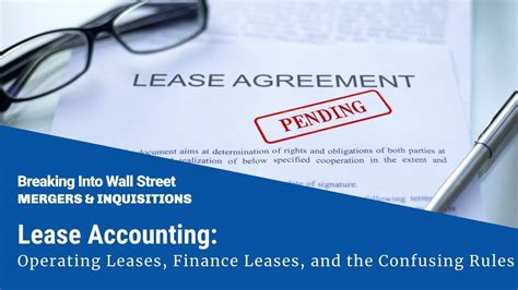 Lease Accounting Operating And Finance Leases And Valuation