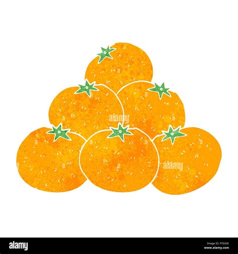 Freehand Retro Cartoon Oranges Stock Vector Image And Art Alamy