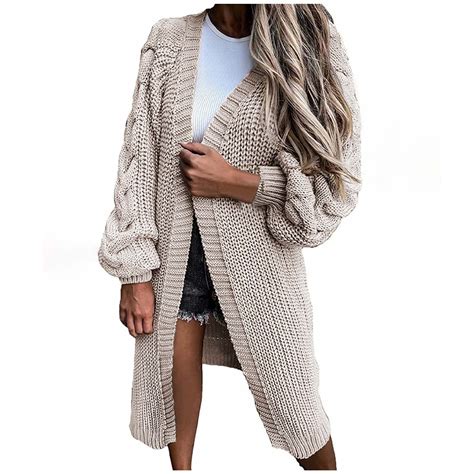 Odeerbi Winter Chunky Knit Cardigan Sweaters For Women Plus Size Solid