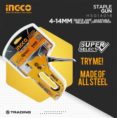 Ingco Super Select Staple Gun Tacker Upholstery Hsg Lazada Ph