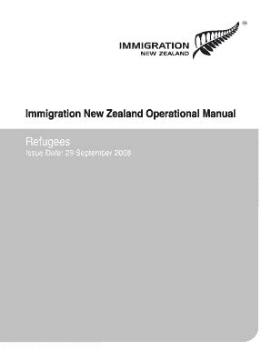 Fillable Online Immigration New Zealand Operational Manual Refugees