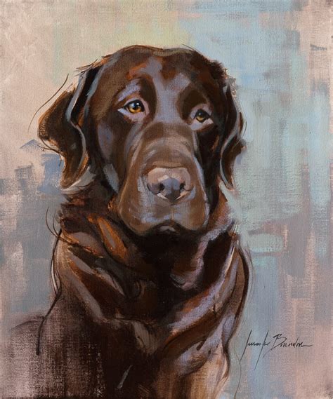 Chocolate Labrador Retriever Art Print Jen Brandon Studio