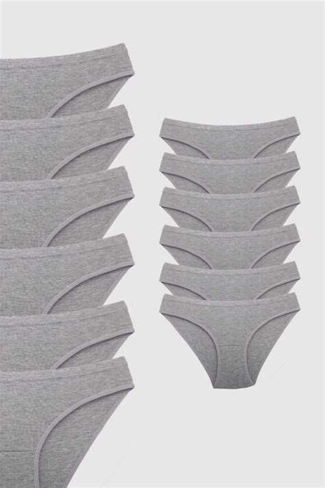 Toptan 5001 Gümüş Kadın Bikini Kom 12 li Paket Gri Fiyatı Toptan