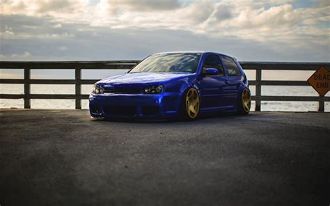 Download wallpapers Volkswagen Golf GTI, tuning, 4k, stance, Volkswagen Golf IV, VW, german cars ...