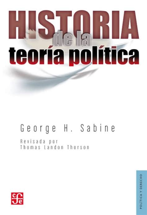 HISTORIA DE LA TEORIA POLITICA GEORGE H SABINE Casa Del Libro