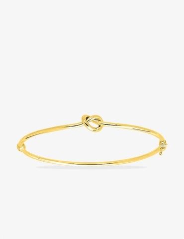 Bracelet jonc ouvrant nœud or jaune 750 SO OR