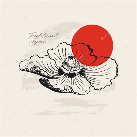 Ilustración Vectorial Tradicional Japonesa Tradicional De Japón