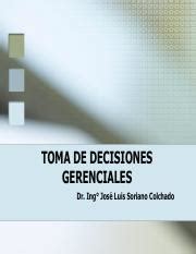 1 TOMA DE DECISIONES GERENCIALES OK Pdf TOMA DE DECISIONES