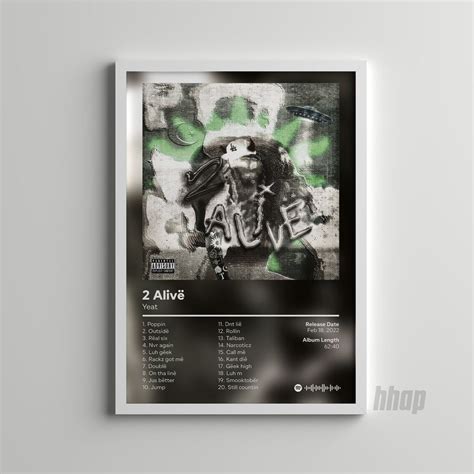 Yeat 2 Alive Album Cover Poster Yeat Rapper Poster Sold By Megan