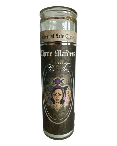 Three Maidens Eternal Life Cycle 7 Day Candle Benzoin Spiritual Emporium