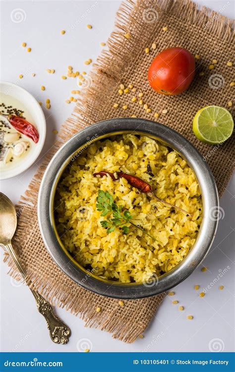 Moong Dal Khichdi Or Khichri Indian National Dish Stock Image Image