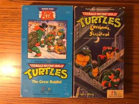 VINTAGE 1990 TEENAGE Mutant Ninja Turtles VHS Lot Of 4 EUR 21 85