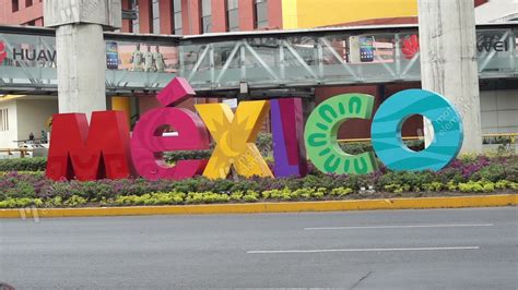 Mexico Sign Outside Mexico City Airport Stock video footage | 9162491