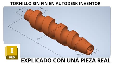 C Mo Hacer Un Tornillo Sin Fin En Autodesk Inventor Tutorial Para