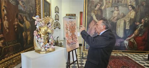 La Falla Reina Paz Entrega Del Ninot De La Virgen Al Museo De La