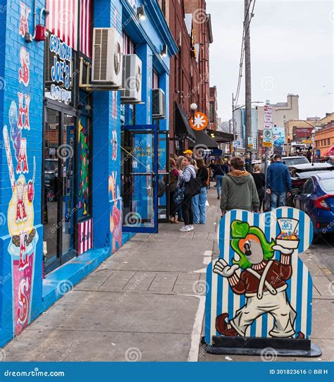 Pittsburgh, Pennsylvania, USA December 9, 2023 People Outside of a