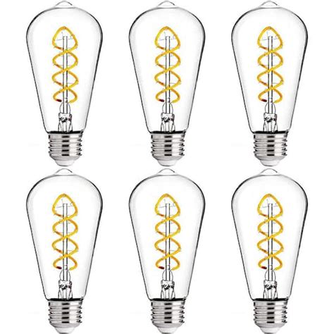 FLSNT 40 Watt Equivalent ST19 Dimmable Vintage Decorative LED Edison