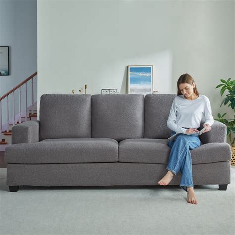 Papajet 3 Seat Sofa 97 Oversized Depth Comfortable For Living Room Bedroom Office