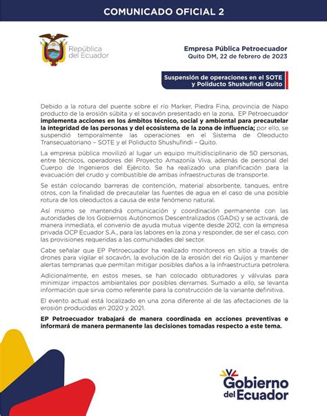 Ep Petroecuador On Twitter 📌comunicado Oficial Eppetroecuador