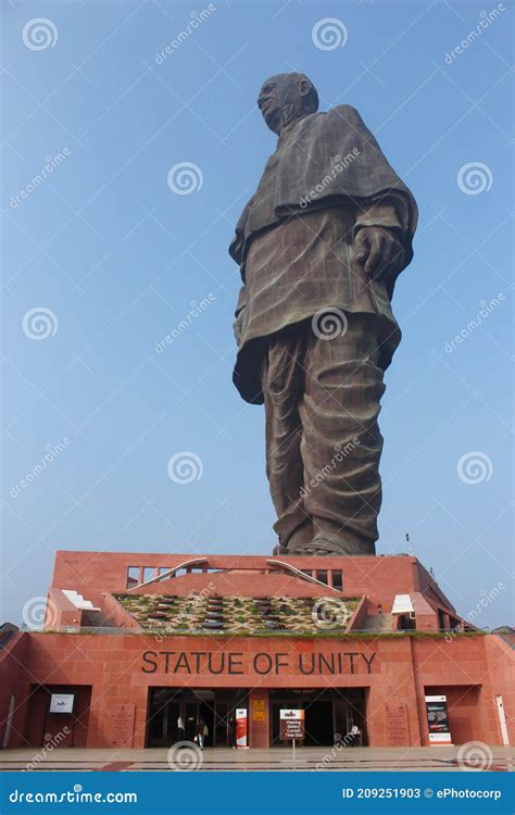 Close View. Statue of Unity at a Height of 182 Meters. World S Tallest ...