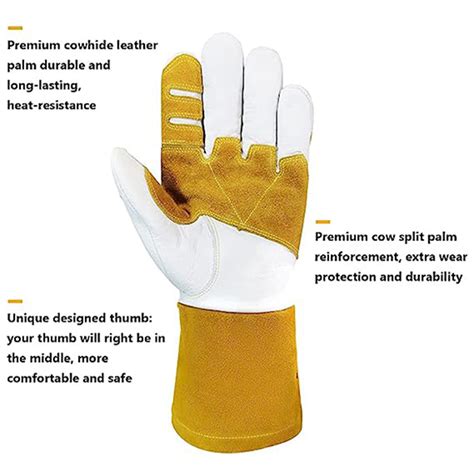 intra fit cowhide mig welding gloves en  en xx en