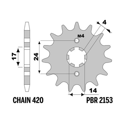 Pignone PBR Z11 Denti Passo 420 Aprilia RS50 2006 2013 2153 11