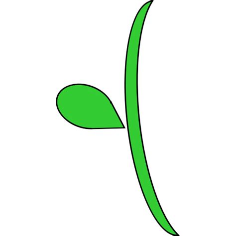 flower leaf and stem temp | Free SVG