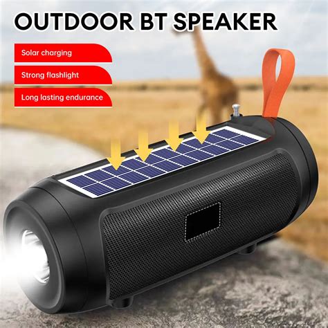 R Cepteur De Radio FM Portable Charge Solaire Haut Parleur Bluetooth