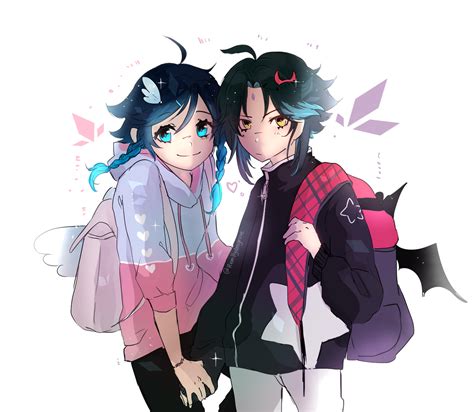 Oc Wanted To Draw Out Some Casual Venti And Xiao Rgenshinimpact