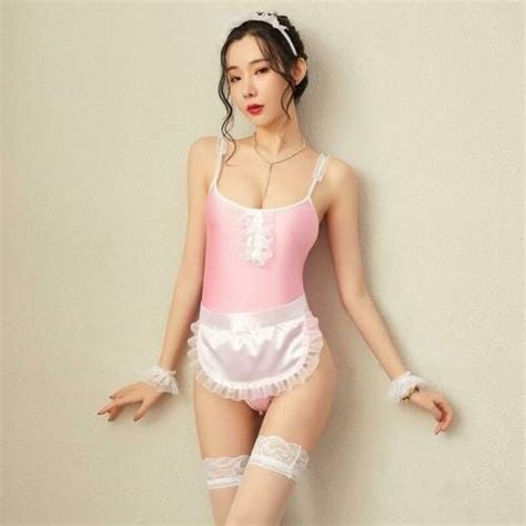 Buy SSoShHub Women White Pink Self Design Lycra Blend Baby Doll