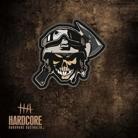 Morale Patch Skull With Helmet 14 HARDCORE HARDWARE XTREME SURVIVAL