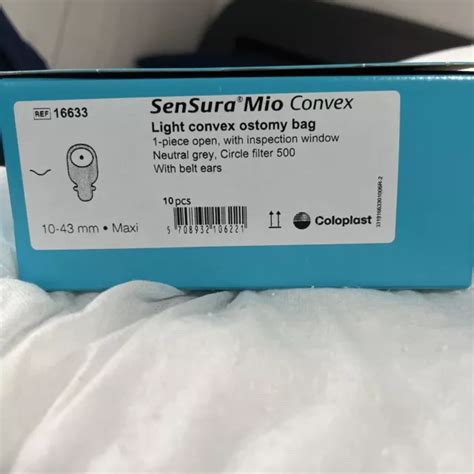 10 Coloplast Sensura Mio Soft Convex Midi Ostomy Bag Pouch 16601 Stoma