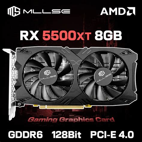 MLLSE-AMD-RX5500XT-8G-Gaming-Graphics-Card-8GB-128Bit-GDDR6-PCI-E-4-0-8 ...