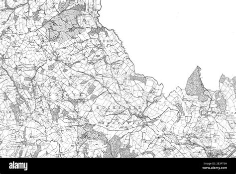 Map Of Monmouthshire Sheet 008 Ordnance Survey 1884 1887 Stock Photo