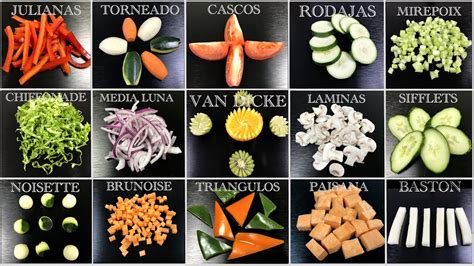 TIPOS DE CORTE FRUTAS Y VERDURAS COMO CORTAR FRUTAS Y VERDURAS