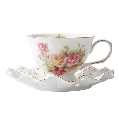 Conjunto De Copo De Caf Porcelana Chinesa X Cara De Ch Elegante