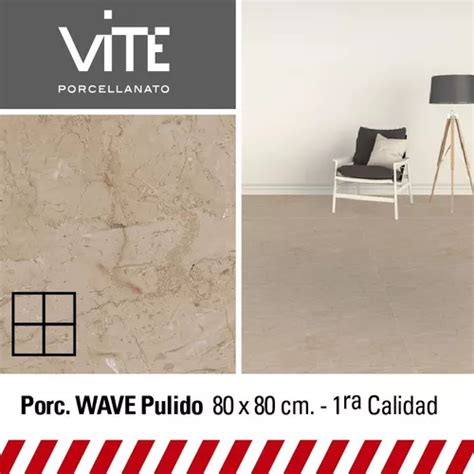 Porcellanato Beige Pulido Wave Vite 80x80 1ra Calidad