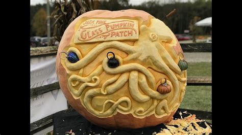 Squashcarver Giant Octopus Giant Pumpkin Carving Time Lapse Pumpkin Carving Giant Pumpkin