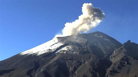 Cenapred Volcán Popocatépetl registró 36 exhalaciones y 15 minutos de