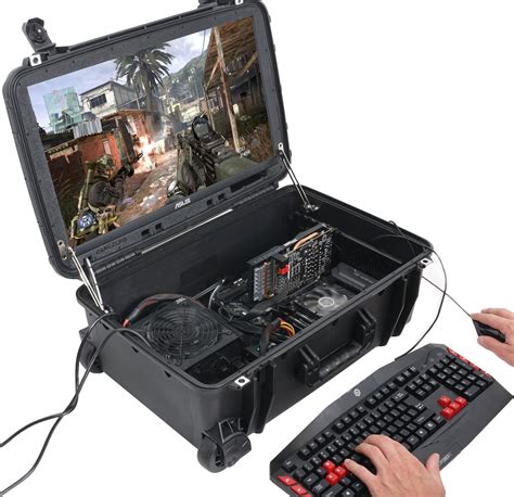 Case Club PC Portable DIY Gaming Station with Built-in Gaming Monitor